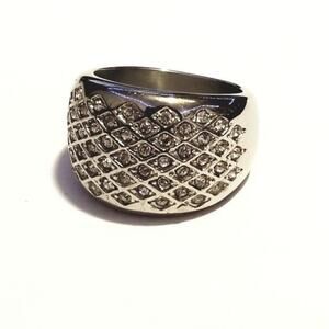 New stainless steel women's ring‎ with CZs size 8